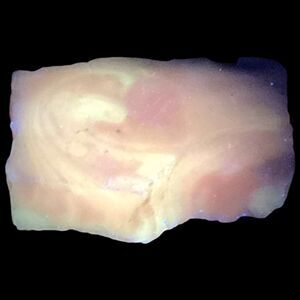 Pink Swirl Art Glass Cullet Glowing‎ Manganese Slag Glass #4GL280